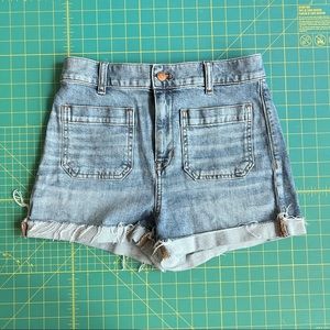 Madewell High Rise Denim Shorts fits 27” waist